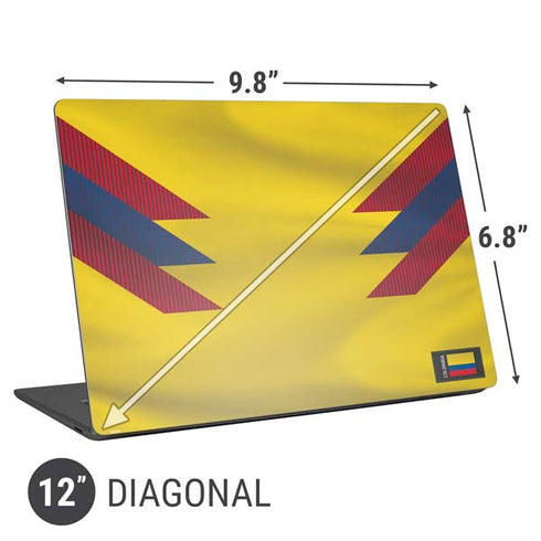 Colombia Soccer Flag Universal Laptop 12in (9.8 x 6.8in) Skin